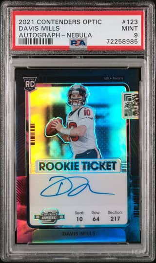 2021 #123 Davis Mills PSA 9 Pani